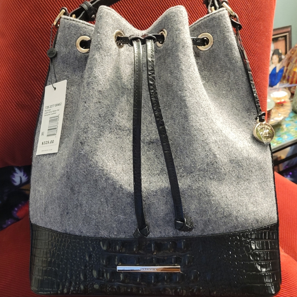 Brahmin Marlowe Bucket Bag Alden Rd NWT